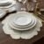 Round Floral PVC Table Mat – Waterproof & Heat Resistant for Dining