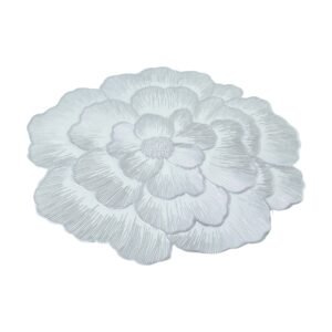 Round Floral PVC Table Mat – Waterproof & Heat Resistant for Dining