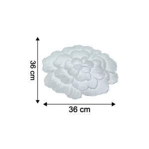 Round Floral PVC Table Mat – Waterproof & Heat Resistant for Dining