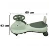 Kids Dinosaur Swing Car Ride On Toy with Music and Steering Wheel (1 Pc)