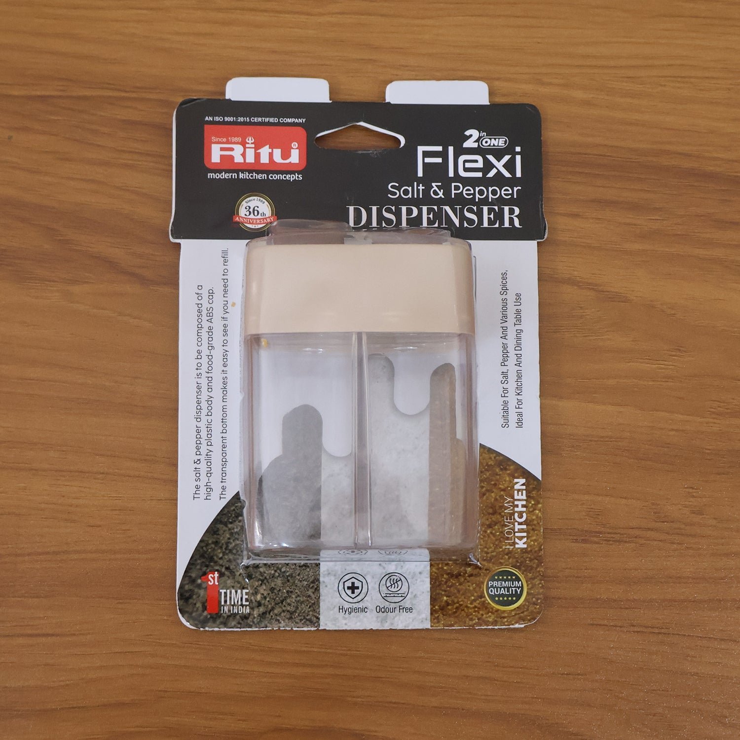 Salt and Pepper Dispenser – Dual Chamber 2-in-1 Spice Shaker