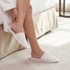 Soft Closed Toe Slippers for Hotel Spa Guest and Home White 28 x 11...