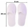 Soft Closed Toe Slippers for Hotel Spa Guest and Home White 28 x 11...