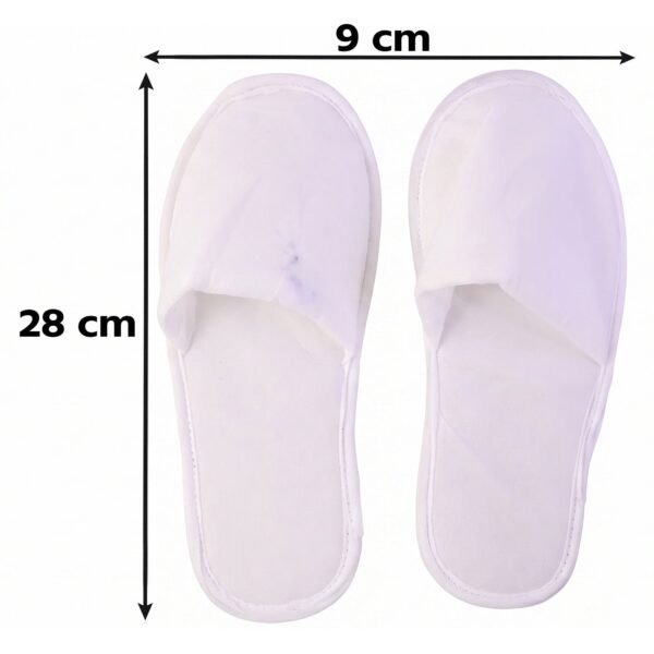 Soft Closed Toe Slippers for Hotel Spa Guest and Home White 28 x 11...