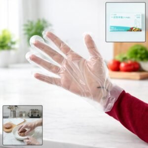 Disposable plastic hand gloves – lightweight food-safe cover