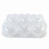Heart Shape Dessert Bowl Set 6 Pc with Tray and Lids Serving Bowls (6 Pc Set)