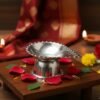 Stainless Steel Diamond Design Agarbatti & Diya Stand – Durable & Elegant