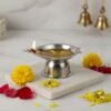 Stainless Steel Diamond Design Agarbatti & Diya Stand – Durable & Elegant