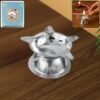 Diya-Stand-01 Stainless Steel Lotus Design Diya – Durable Traditional Puja Lamp