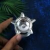 Diya-Stand-02 Stainless Steel Lotus Design Diya – Durable Traditional Puja Lamp
