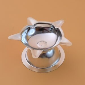 Stainless Steel Lotus Design Diya – Durable Traditional Puja Lamp