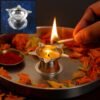 Diya-Stand-05 Stainless Steel Lotus Design Diya – Durable Traditional Puja Lamp