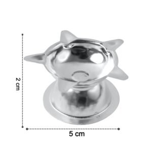 Stainless Steel Lotus Design Diya – Durable Traditional Puja Lamp