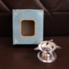 Diya-Stand-08 Stainless Steel Lotus Design Diya – Durable Traditional Puja Lamp