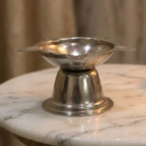 Sunflower Diya Stand – Big Stainless Steel Oil Lamp Holder