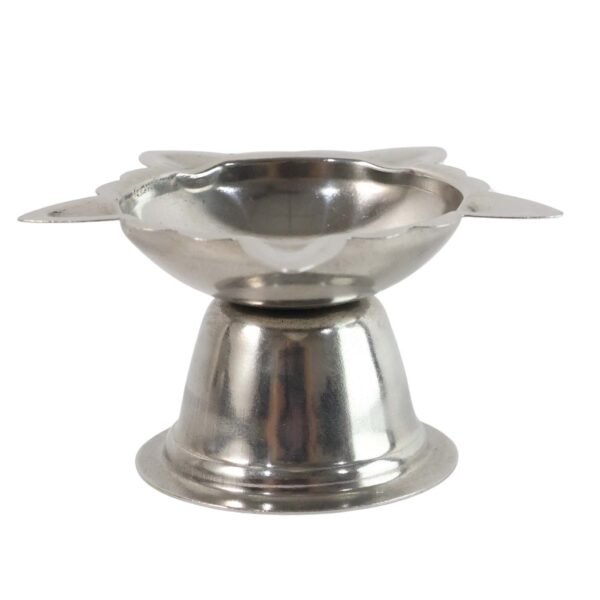 Sunflower Diya Stand – Big Stainless Steel Oil Lamp Holder