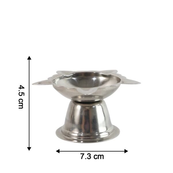 Sunflower Diya Stand – Big Stainless Steel Oil Lamp Holder