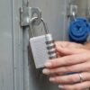 4 Digit Combination Padlock Resettable Number Lock for Luggage and...