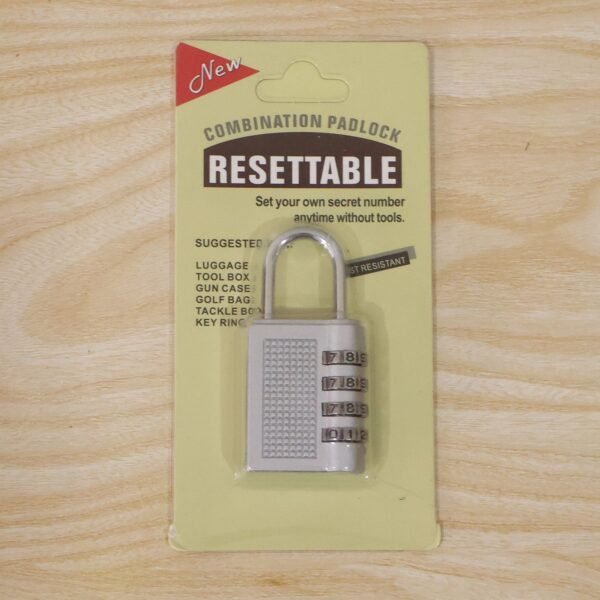 4 Digit Combination Padlock Resettable Number Lock for Luggage and...