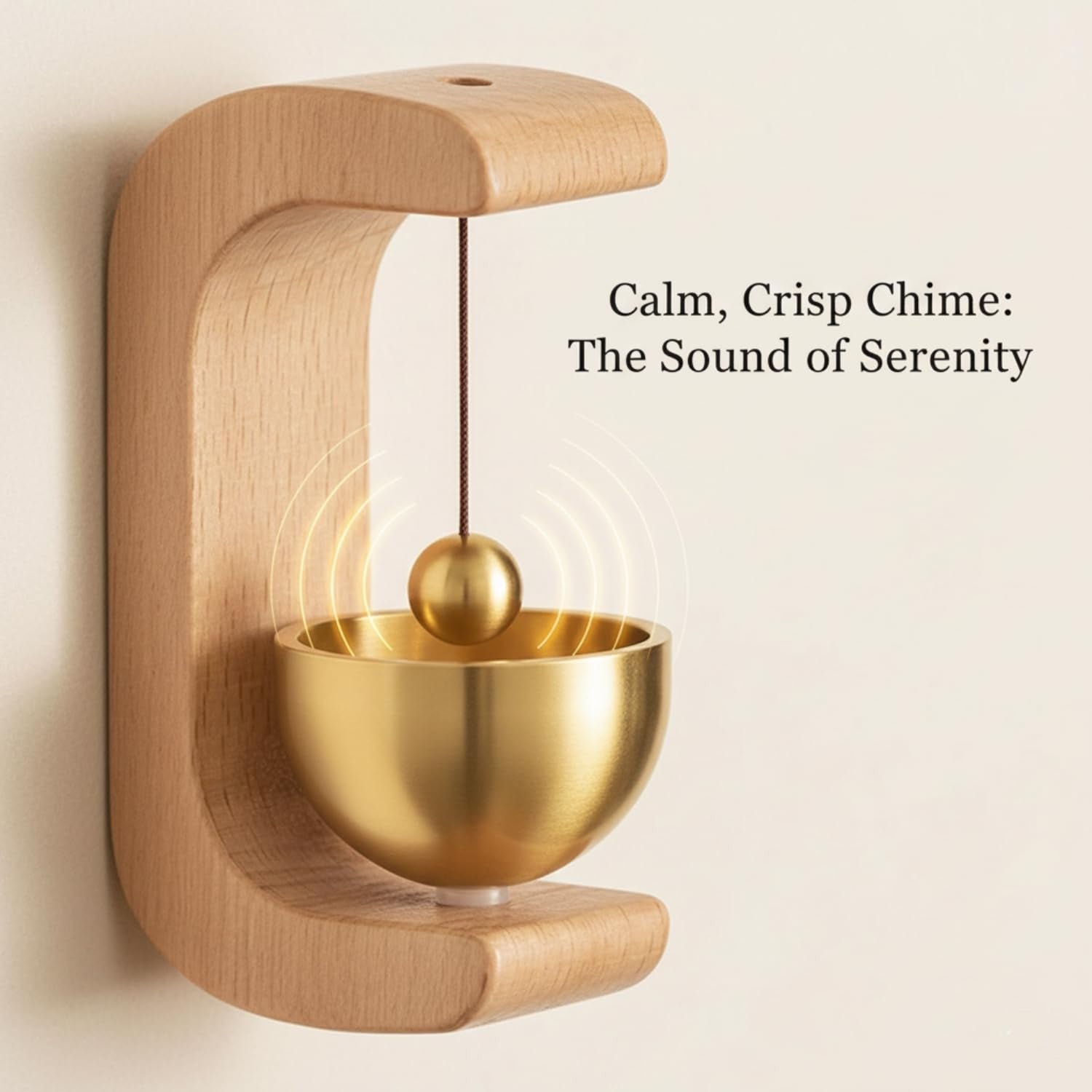 Zen Meditation Bell – Calming Sound with Wooden Stand