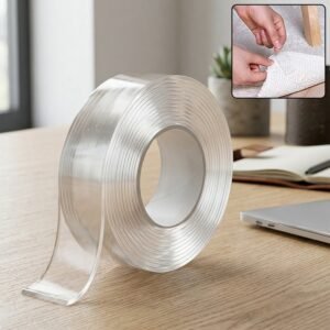 Heavy Duty Transparent Nano Adhesive Tape – Reusable & Strong Grip