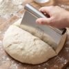 Dough-Cutter-2.jpg Big Stainless Steel Dough Scraper Cutter 22 x 12 Cm with Scale (1 Pc)