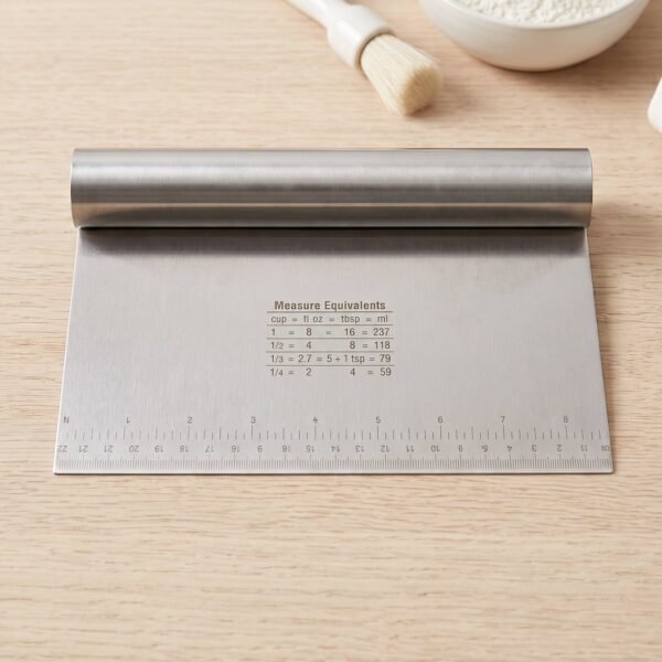 Dough-Cutter-3.jpg Big Stainless Steel Dough Scraper Cutter 22 x 12 Cm with Scale (1 Pc)