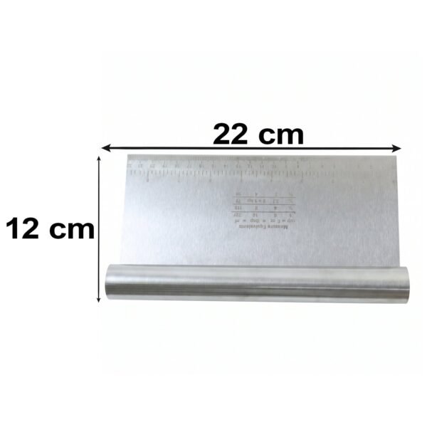 Dough-Cutter-6.jpg Big Stainless Steel Dough Scraper Cutter 22 x 12 Cm with Scale (1 Pc)