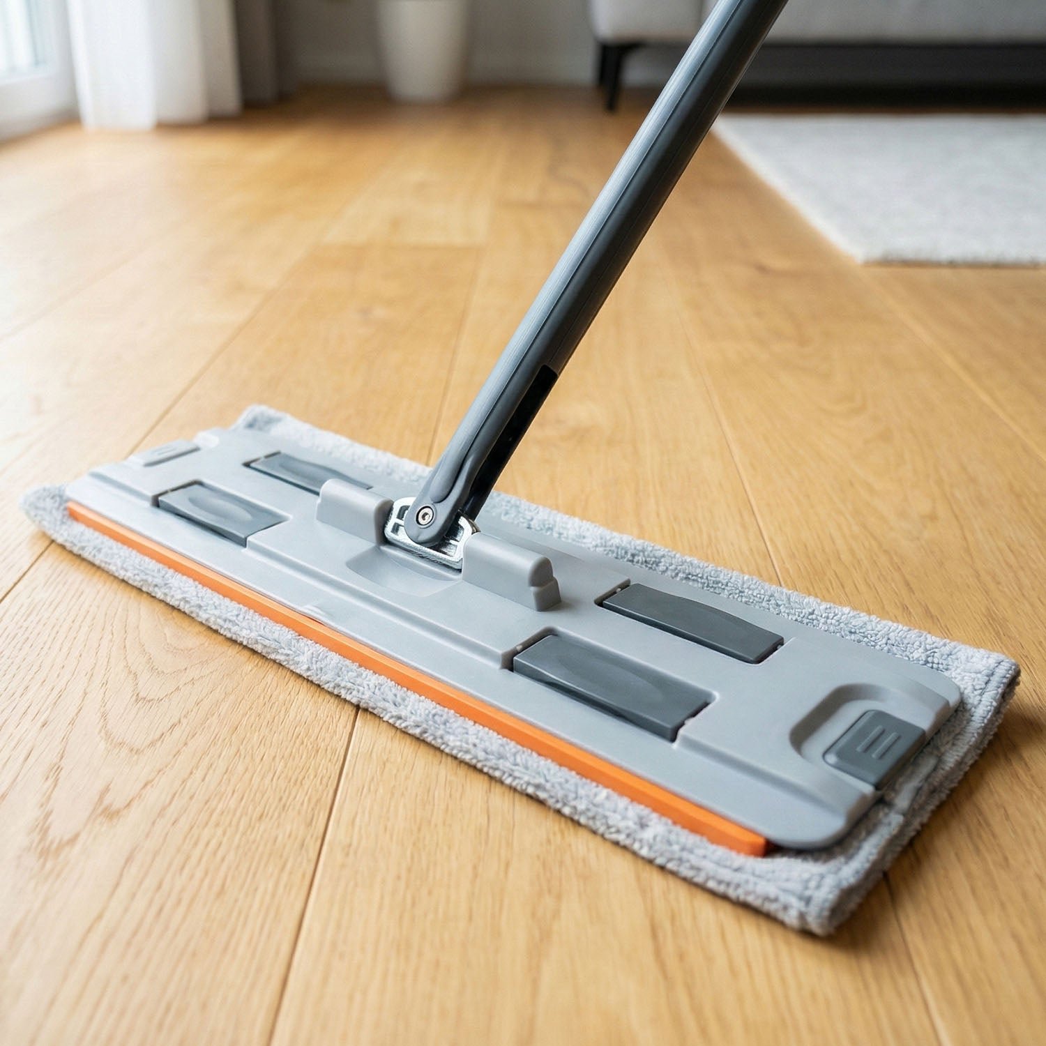 Flat Mop with Bucket Set – Big Size, Easy Press Wringer
