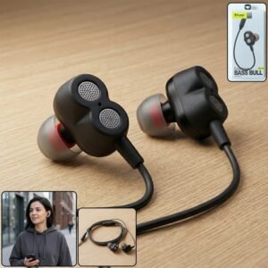 High Bass Earphones – Clear Sound with Built-in Mic & Comfort