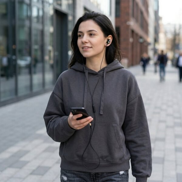High Bass Earphones – Clear Sound with Built-in Mic & Comfort
