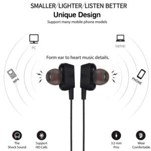 High Bass Earphones – Clear Sound with Built-in Mic & Comfort