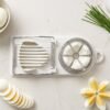 2 in 1 Stainless Steel Egg Cutter Slicer and Wedger for Boiled Eggs (1 Pc)