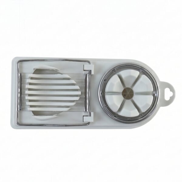 2 in 1 Stainless Steel Egg Cutter Slicer and Wedger for Boiled Eggs (1 Pc)