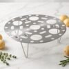 Egg-Stand-5 Stainless Steel Round Egg Steamer Rack Folding Trivet Stand for Pot (1 Pc)