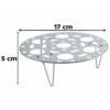 Egg-Stand-6 Stainless Steel Round Egg Steamer Rack Folding Trivet Stand for Pot (1 Pc)