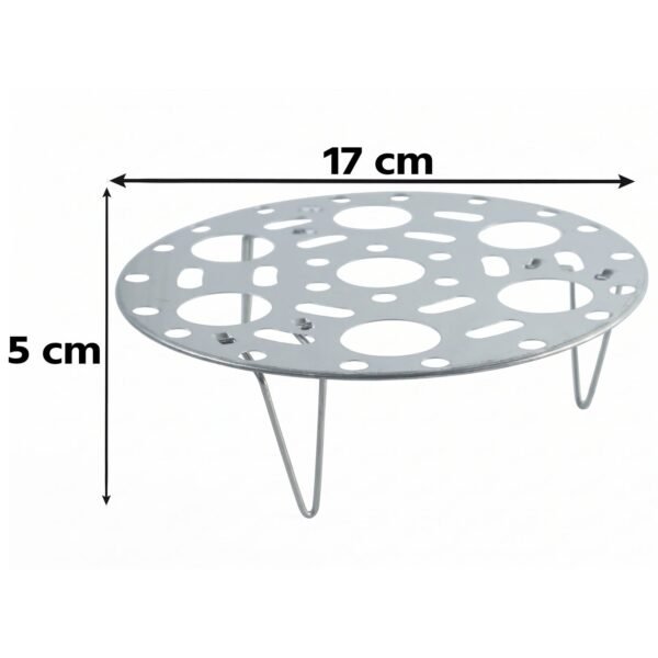 Egg-Stand-6 Stainless Steel Round Egg Steamer Rack Folding Trivet Stand for Pot (1 Pc)