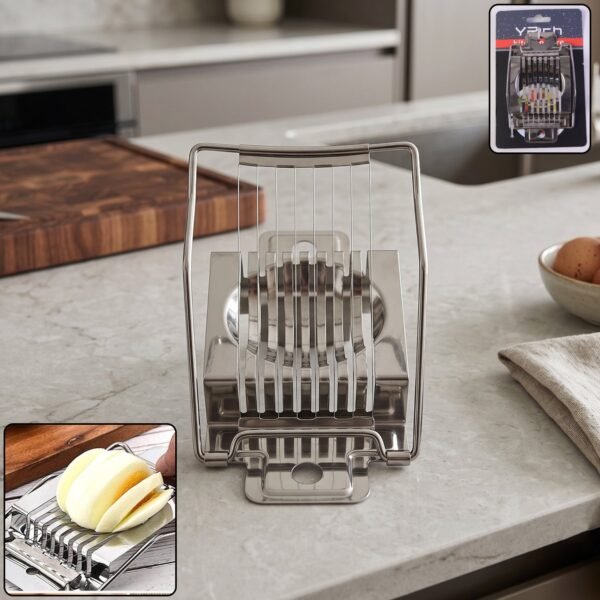 Stainless Steel Egg Slicer – Neat, Even Slices Every Time