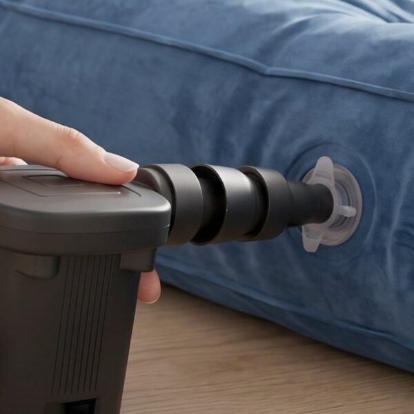 Electric Air Pump with 3 Nozzles for Inflatable Mattress and Pool Toys (1 Pc)