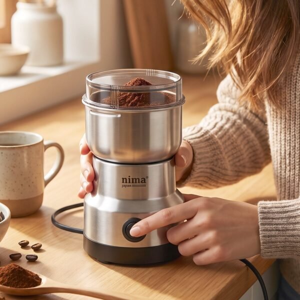 Mini Electric Grinder 150W Stainless Steel for Coffee Spice and Mas...