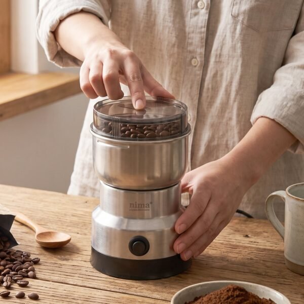 Mini Electric Grinder 150W Stainless Steel for Coffee Spice and Mas...