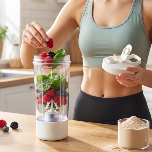 400ml USB Rechargeable Electric Self Stirring Protein Shaker Bottle (1 Pc)