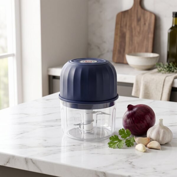 USB Rechargeable Electric Mini Food Chopper Garlic Grinder Vegetable (1 Pc)