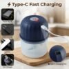 USB Rechargeable Electric Mini Food Chopper Garlic Grinder Vegetable (1 Pc)