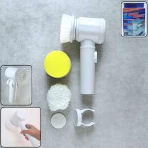 Electric Spin Cleaning Brush – 5 Replaceable Heads for Deep Clean