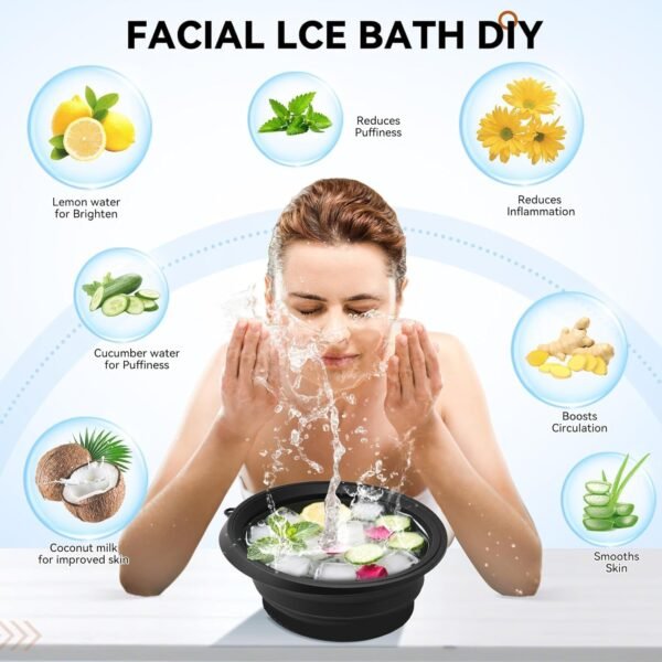 Silicone Ice Facial Bowl – Portable Foldable Cold Therapy, Face Bowl, FACIAL BOWL, ICE BOWL