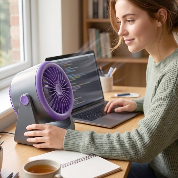 Personal Desktop Air Circulation Fan, Portable USB Desk Fan (1 Pc)