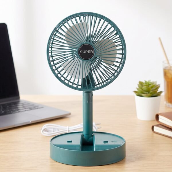 USB Powered Adjustable Height Table Fan for Desk Home and Office (1 Pc)