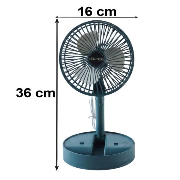 USB Powered Adjustable Height Table Fan for Desk Home and Office (1 Pc)