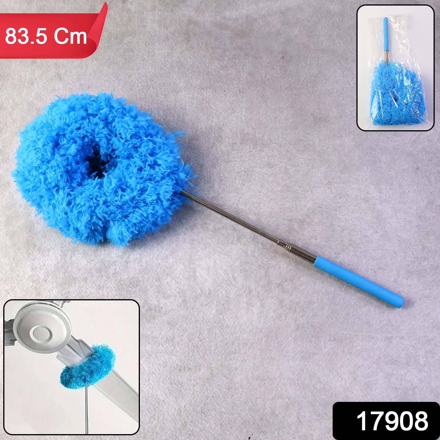 FanCleaningBrush-WSKU-01 Extendable Microfiber Cleaning Duster – 83.5 cm Soft Round Head